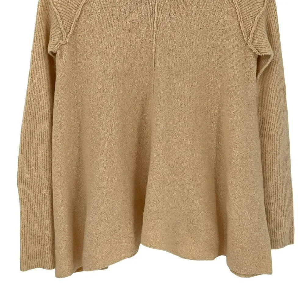 Free People Strawberry Fields Sweater Cowl Neck Swingy Soft Cream Women Small‎